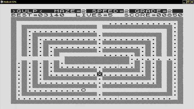 Gulp PACMAN CLONE PAC MAN ELEMENTS PART 2 GAME 1982 Campbell Systems SINCLAIR ZX80 ZX 80 ZX81 ZX 81 смотреть онлайн