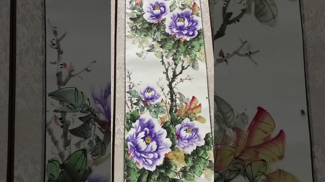 Original production of Chinese ink painting Chinese painting peony art of the beauty of the rich an