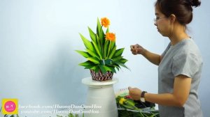 Flower Arragement ideas Orange Gerbera flower at your house| Eps 129