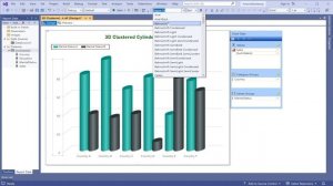 SSRS Tutorial - 3D Clustered Cylinder Chart