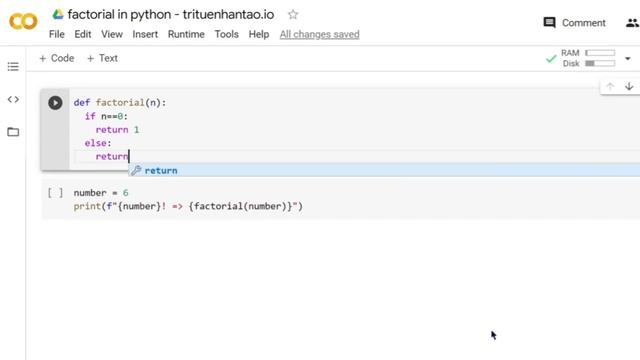 Factorial - Python Exercise