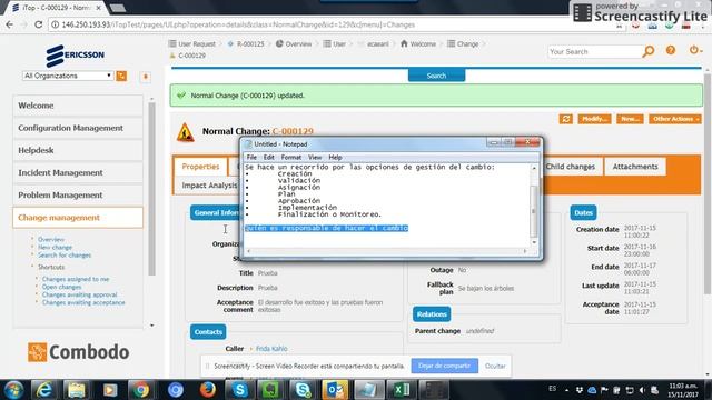 iTop Change Management Gestion del Cambio (ITIL) смотреть онлайн