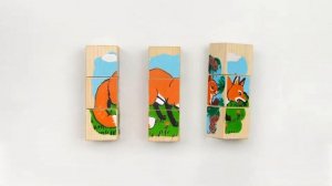 Кубики ТОМИК 4444-4 Животные леса (9 шт)