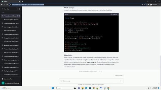 Python sort and merge with dense list of sublisted lists смотреть онлайн