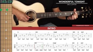 Wonderful Tonight Guitar Cover Eric Clapton 🎸|Tabs + Chords|