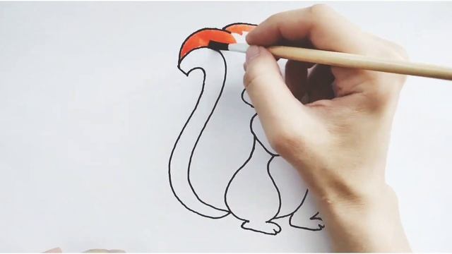 Нарисовать белку. Тиынның суретин салу. Sincap chizish. смотреть онлайн