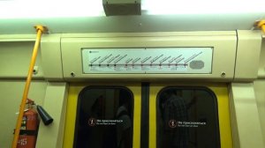 Поездка на поезде метро "Яуза" по Кольцевой линии "Против часовой стрелки"