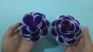 Как сделать цветы из лент _ Идеи поделок из цветов из лент _ Как сделать цветы из лент иглой