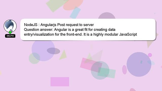 NodeJS : Angularjs Post request to server смотреть онлайн