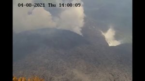 La Soufriere Volcano Eruption in St Vincent and  Grenadines April 8 2021 After Earthquake