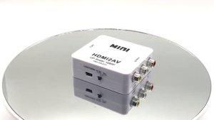HDMI TO AV Scaler Adapter HD 1080P Video Composite Converter Box HDMI To RCA AV/CVSB L/R Video Mini