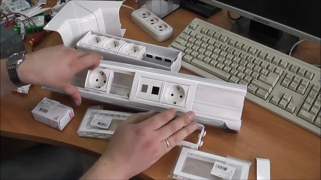 Монтаж электроустановочных изделий в кабель канал