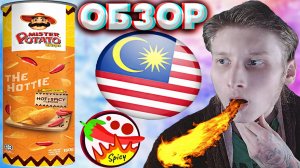 ОСТРЫЕ И ПРЯНЫЕ ЧИПСЫ ИЗ МАЛАЙЗИИ | MISTER POTATO CRISPS | HOT & SPICY FLAVOUR | ОБЗОР