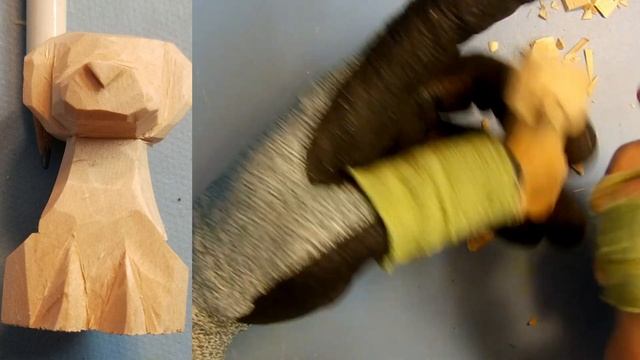 How to Whittle a Simple Dog - Step By Step Beginner Wood Carving Project смотреть онлайн