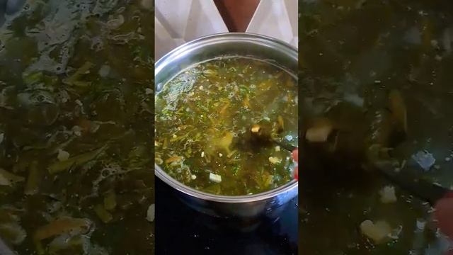 Зелёный борщ с щавелем и яйцом #зеленыйборщ #щавель #летнийсуп #вкусноипросто #рецептынакаждыйдень