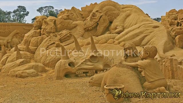Скульптуры из песка.Картинки,слайд шоу-Рicture Show смотреть онлайн