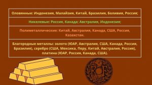Распределение природных ресурсов по странам мира