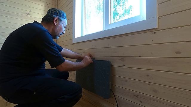 Установка обогревателей ТеплЭко из натурального минерального сырья
