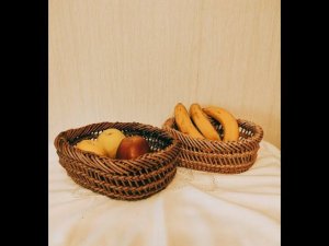 корзина в двух техниках -Zarzo и буркина фасо .Загибка