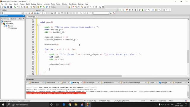 C++ Tutorial for Beginners 17 - How to Create Tic-Tac-Toe in C++ | Tic-Tac-Toe game in C++