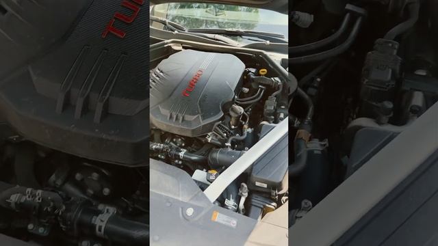 @Ginoscrazylife 2019 Kia stinger gt1 twin turbo engine peek #kiastingergt