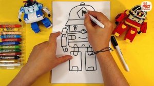 Папа рисует РОЯ из мультика Робокар ПОЛИ