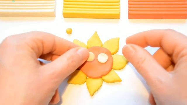 Веселое солнышко из пластилина. Урок лепки для детей. смотреть онлайн