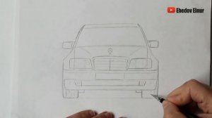 Как нарисовать машину Мерседес Бенц
