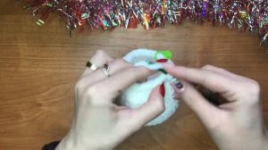 Мастер-класс Снеговик крючком из плюшевой пряжи. Часть 1