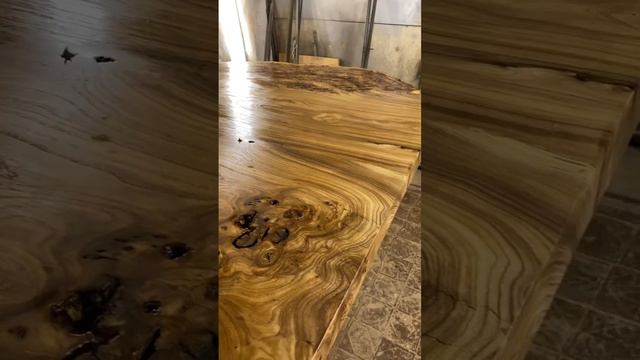 Сращенная столешница из двух Слэбов Тополя.Финишное покрытие.#handmade#woodworking#slab#дерево#wood