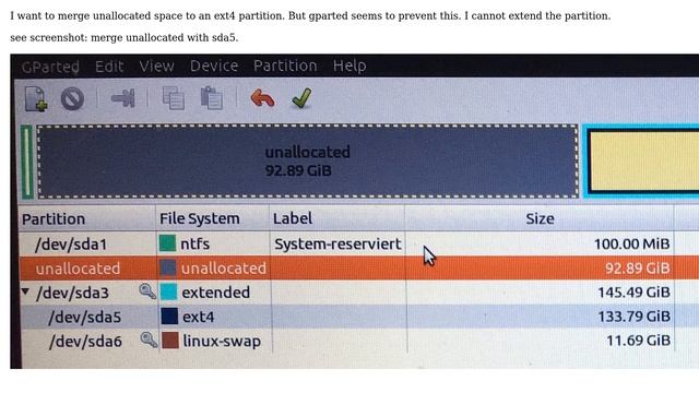 gparted: how to merge unallocated space with a partition (2 Solutions!!) смотреть онлайн