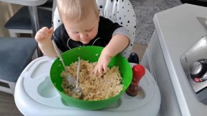 Комбайн Bosch kubixx,готовим котлеты с ребенком.Combine Bosch kubixx, cooking cutlets with a child