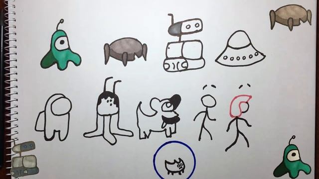 Как нарисовать Амонг Ас питомцев / Рисуем всех  ПИТОМЦЕВ из игры Among Us. How to Draw Among Us Pet