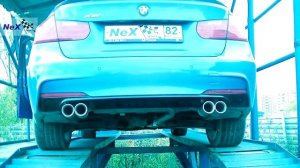 NeX® BMW 328i XDRIVE, 245 л.с. ЭКСКЛЮЗИВ! Глушитель раздвоенный & насадки Ø 76 мм. Best Look & Soun
