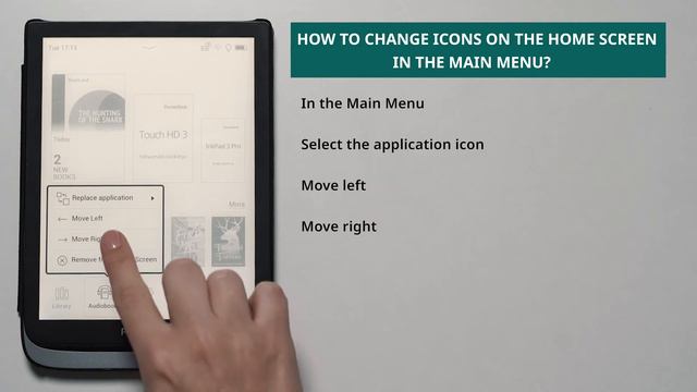 How to change icons on the Home Screen in the Main Menu? | PocketBook смотреть онлайн