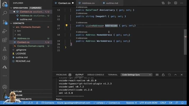 Coding with JoeG - Building the Contacts Models