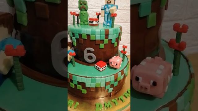 Торт Майнкрафт. Torta Maincraft