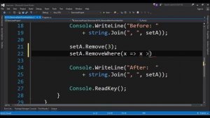 remove element from hashset in c#