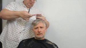 Мужская стрижка классика ножницами и машинкой шедеврмашинкой