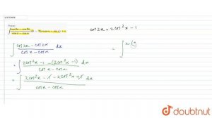 Prove :  int ( cos 2x - cos 2 alpha )/(cos x - cos alpha ) dx = 2(x cos alpha+ sin x) +c   | 12 ...