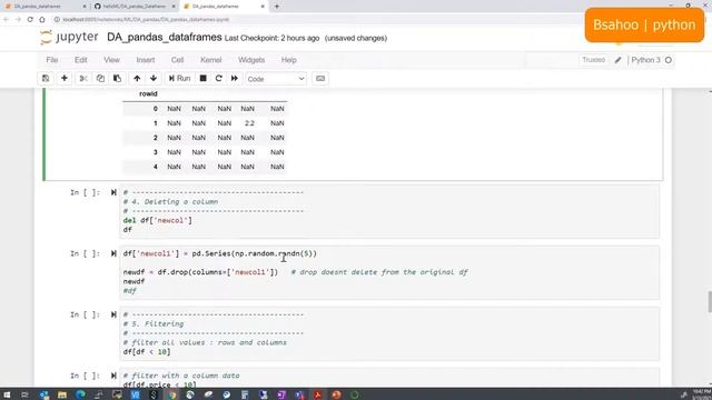 Python Data Analysis - | 3 | - Pandas - DataFrames