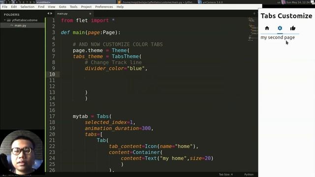 Flet Tutorial - Customize Tabs And Styling Color