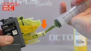 Refill Brother LC-3219 LC-3217 original inkjet cartridges and chip reset