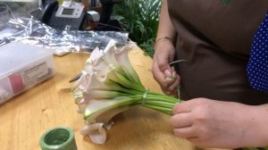 Букет невесты из бело-розовых калл | Сборка реального свадебного букета