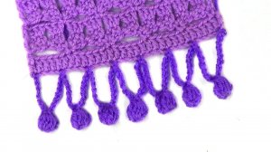 Обвязка края Подвески с бубенчиками