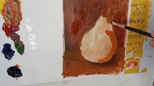 Секреты живописи. Урок 18. Часть 1. Светотень. Как написать грушу?Гуашь. Художник Голубев Александр