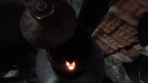 розжиг закрытой  печки на отработке