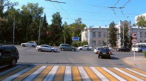 На машине по Томску. Проспект Кирова / By car in the city of Tomsk. Kirov avenue / 4k