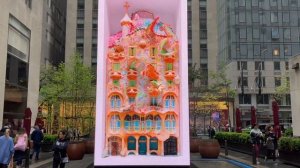 Refik Anadol’s “Casa Batlló: Living Architecture” NFT Art in Rockefeller Center, New York City