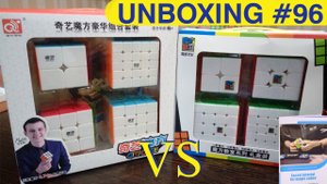Unboxing №96 QiYi cube set VS Cubing Classroom set - 2x2, 3x3, 4x4, 5x5. Обзор